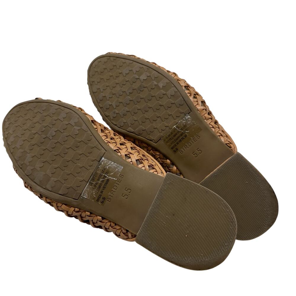 Birdies The Phoebe Woven Mule Flats Rattan‎ Faux Leather Tan Size US 5.5 - Picture 12 of 14